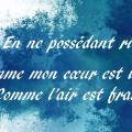 En ne possedant rien