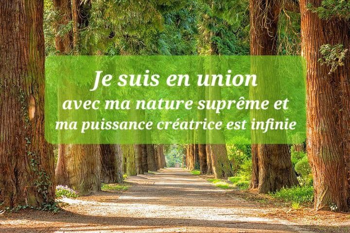 Je suis en union avec ma nature supreme
