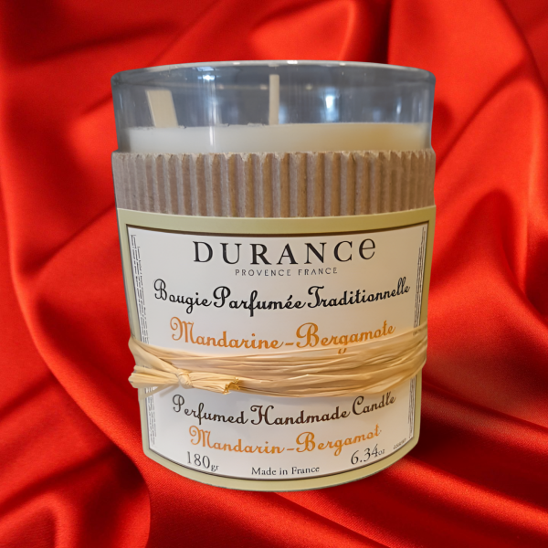 Bougie parfum e mandarine bergamote durance
