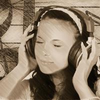 Fille ecoute musique