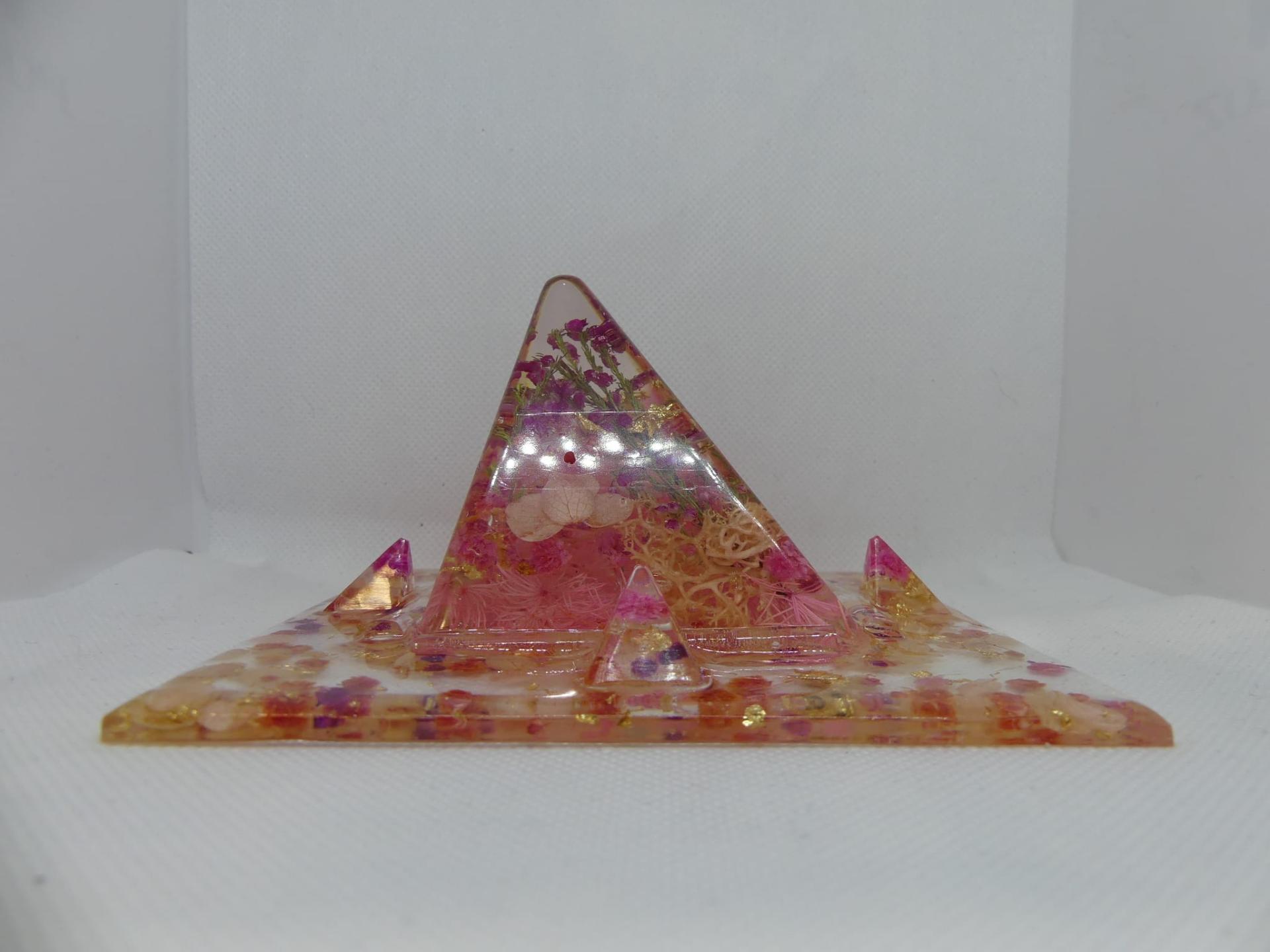 Porte tel pyramide rose 3