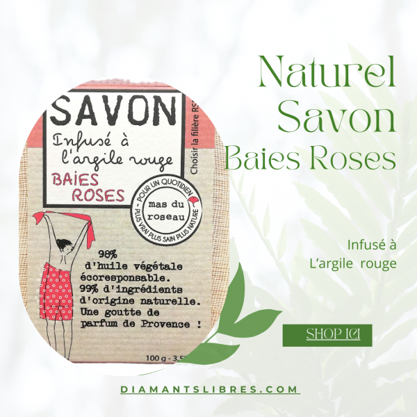 Savon baies roses